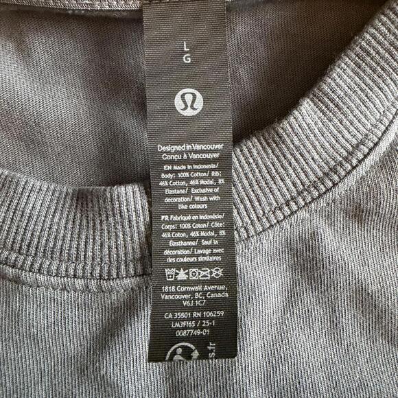 EUC Lululemon Heavyweight Cotton Jersey T-Shirt Graphic Oil Blue Size L - Picture 4 of 5
